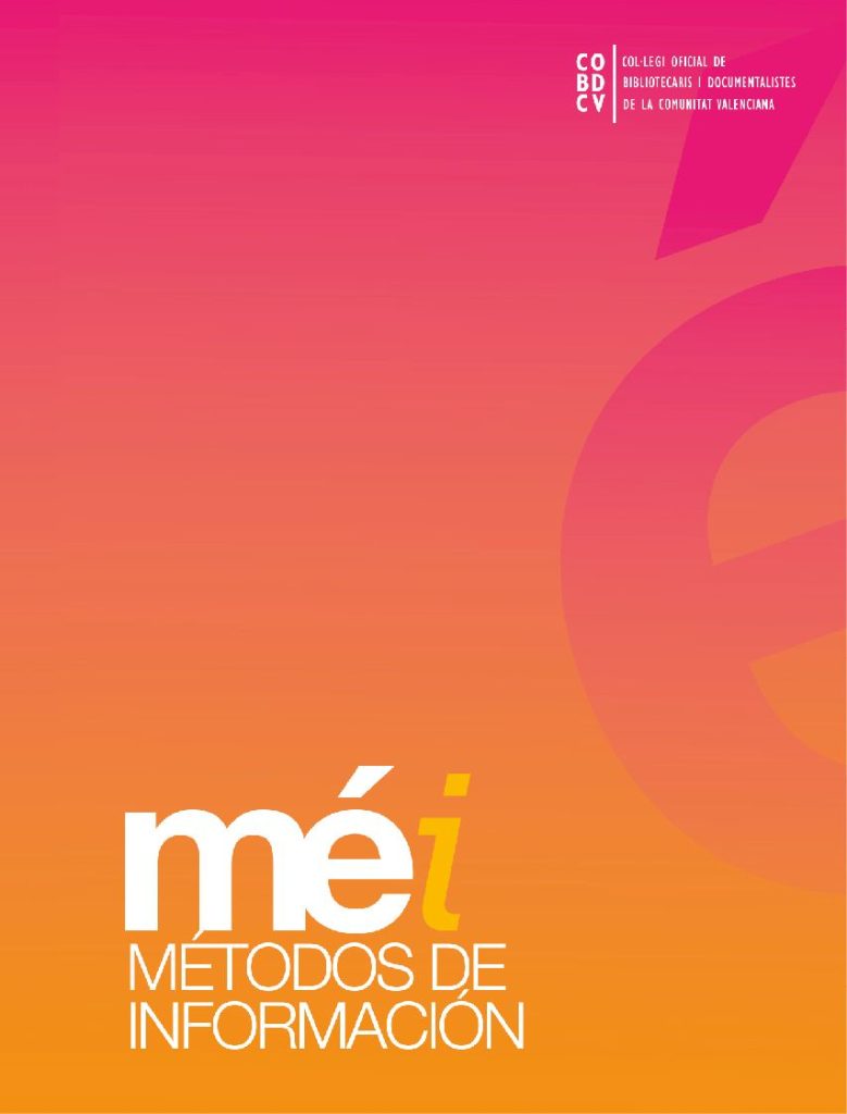 Portada de Métodos de Información; volumen 4, número 7.