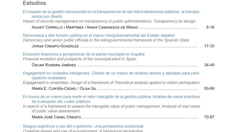Portada de Gestión y Análisis de Políticas Públicas, número 19.