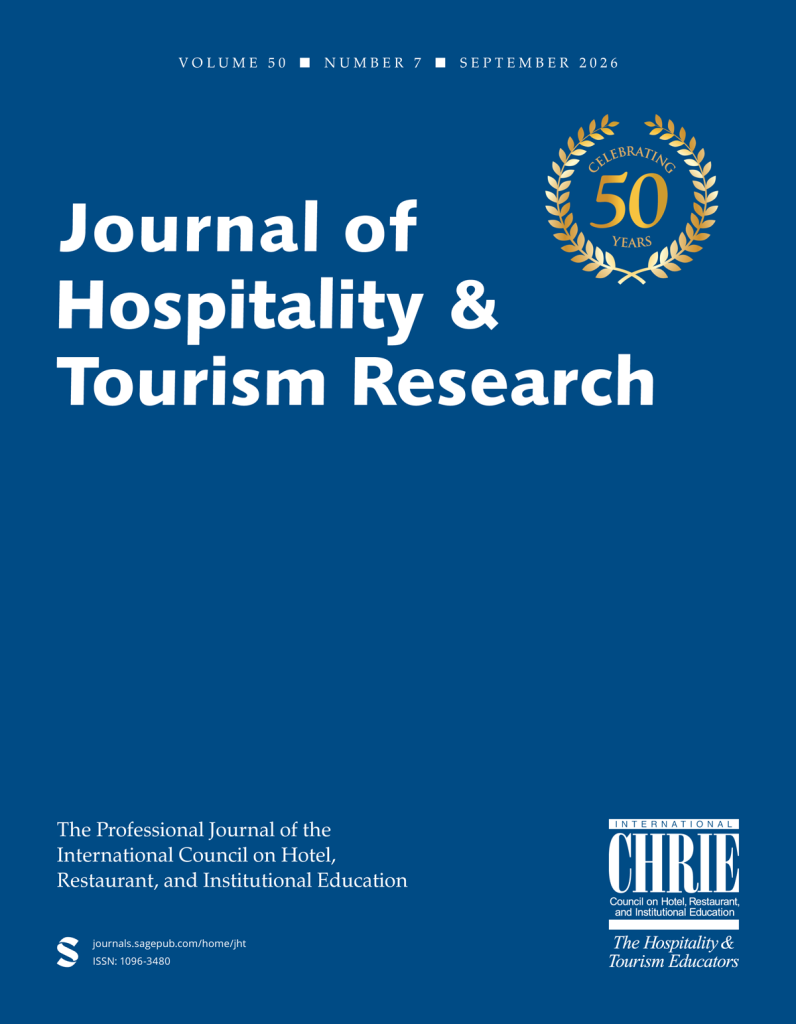 Portada de la revista Journal of Hospitality & Tourism Research.