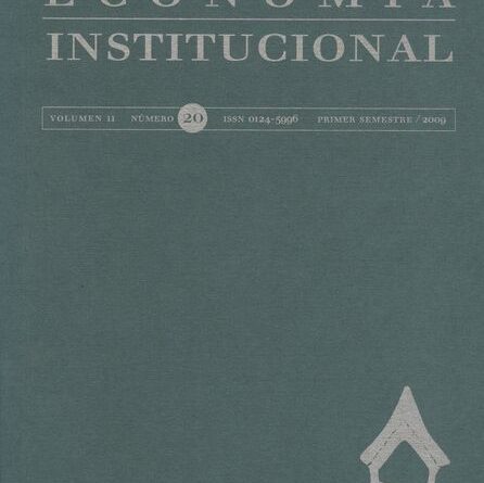 Portada de la Revista de Economía Institucional; número 20.